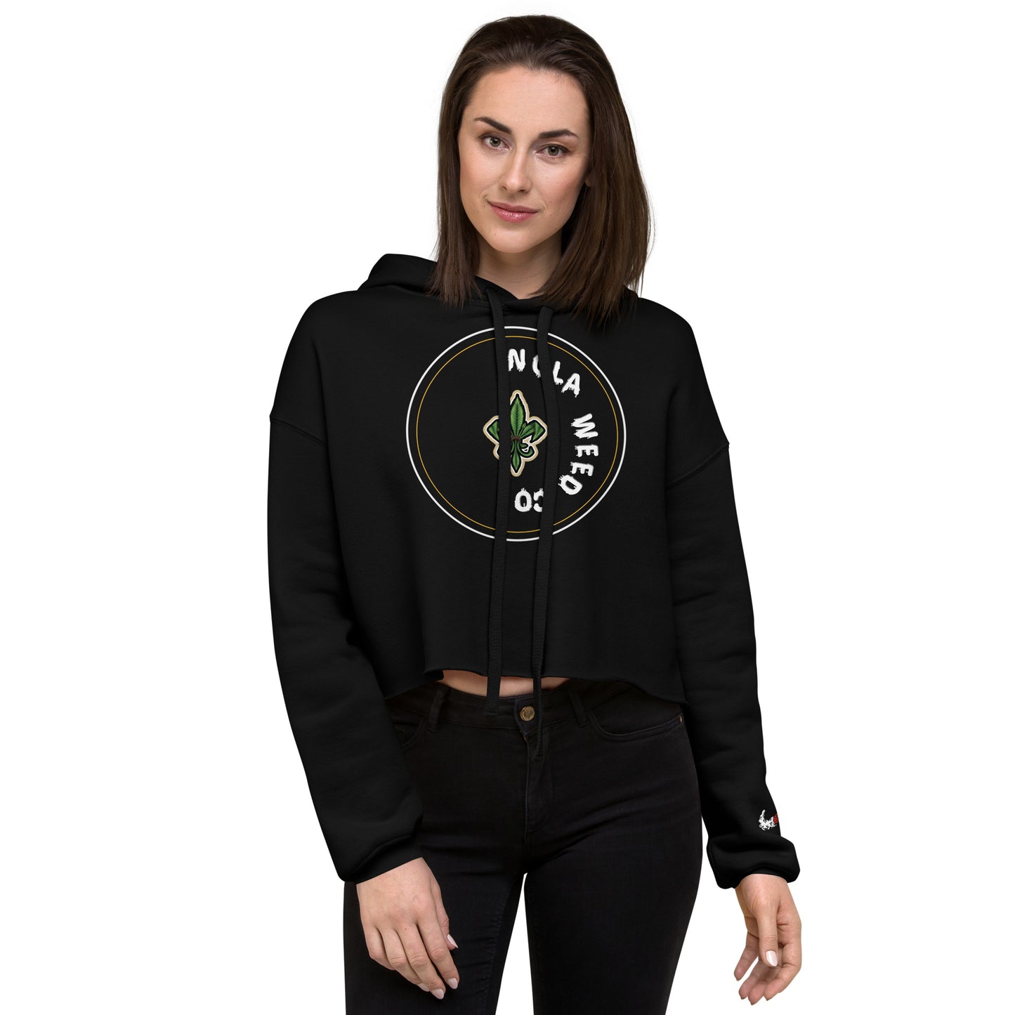 Fleur de Lis Crop Hoodie