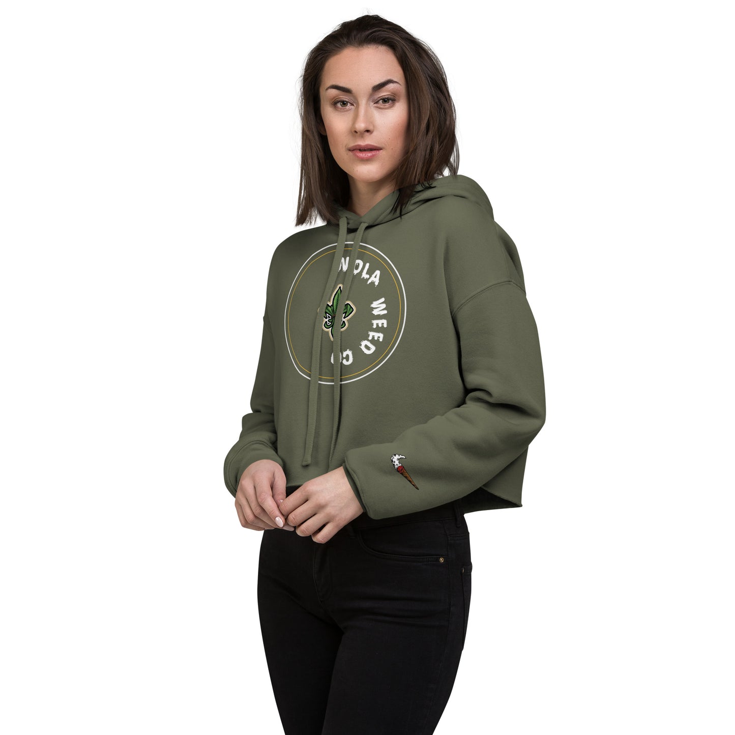 Fleur de Lis Crop Hoodie