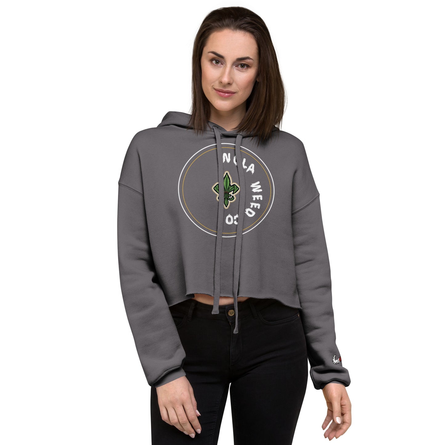 Fleur de Lis Crop Hoodie